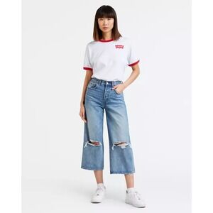Levi's HIGH WATER WIDE LEG WOMEN'S JEANS sz 28